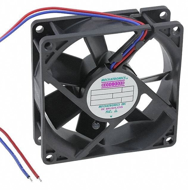 doc007785592 8006866497 F8025E24B3-FSR, Fan Tubeaxial 24VDC Square - 80mm L x 80mm H Ball 46.0 CFM (1.29m³/min) 2 Wire Leads Hirschmann — изображение 1