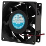 8006809560 OD8038-24HBIP69K, DC Fans DC Fan, 80x80x38mm, 24VDC, 71CFM, 0.3A, 49dBA, 5000RPM, Ball, Wire, IP69K Hirschmann