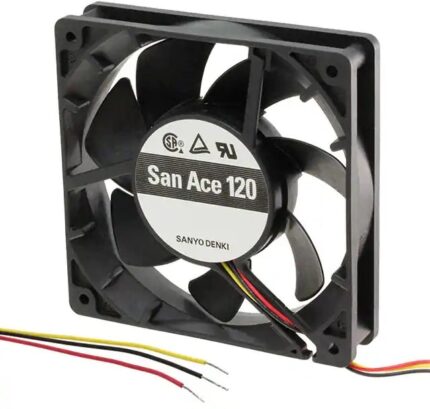 8006951447 9G1212G101, Fan Tubeaxial 12VDC Square - 119mm L x 119mm H Ball 137.0 CFM (3.84m³/min) 3 Wire Leads Hirschmann