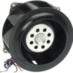 8007011594 19039825A, Fan Motorized Impellers 48VDC Round - 118mm Dia Ball 116.0 CFM (3.25m³/min) 3 Wire Leads Hirschmann