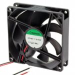 8006809036 GE92254B1-000U-AC9, Fan Tubeaxial 48VDC Square - 92mm L x 92mm H Ball 75.0 CFM (2.10m³/min) 2 Wire Leads Hirschmann