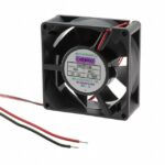 8005850650 G8032X12B-RSR, Fan Tubeaxial 12VDC Square - 80mm L x 80mm H Ball 2 Wire Leads Hirschmann