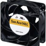 8005801937 9LG1412M1001, Fan Tubeaxial 12VDC Square - 140mm L x 140mm H Ball 130.0 CFM (3.64m³/min) 3 Wire Leads Hirschmann
