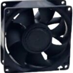 8006052595 MR9238E12B1+6-FSR, Fan Tubeaxial 12VDC Square - 92mm L x 92mm H Ball 173.0 CFM (4.84m³/min) 4 Wire Leads Hirschmann