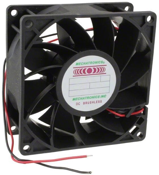 doc007786206 8005807729 MD9238H48B-FSR, Fan Tubeaxial 48VDC Square - 92mm L x 92mm H Ball 100.7 CFM (2.82m³/min) 2 Wire Leads Hirschmann — изображение 1