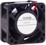 8006179915 04020VA-24Q-CA-00, Fan Tubeaxial 24VDC Square - 40mm L x 40mm H Ball 12.4 CFM (0.347m³/min) 2 Wire Leads Hirschmann