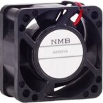 8006179915 04020VA-24Q-CA-00, Fan Tubeaxial 24VDC Square - 40mm L x 40mm H Ball 12.4 CFM (0.347m³/min) 2 Wire Leads Hirschmann