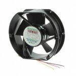 8006888578 MA1751E48B2-FSR-TTL, Fan Tubeaxial 48VDC Rectangular/Rounded - 172mm L x 150mm H Ball 269.2 CFM (7.54m³/min) 3 Wire Leads Hirschmann