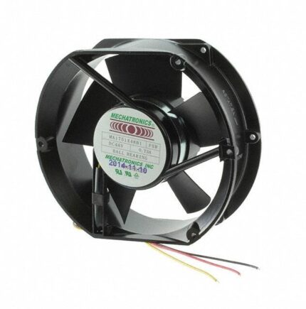 8006888578 MA1751E48B2-FSR-TTL, Fan Tubeaxial 48VDC Rectangular/Rounded - 172mm L x 150mm H Ball 269.2 CFM (7.54m³/min) 3 Wire Leads Hirschmann