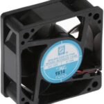 8005184076 OD6025-12HB, DC Fans DC Fan, 60x60x25mm, 12VDC, 24CFM, 0.23A, 33dBA, 4500RPM, Dual Ball, Lead Wires Hirschmann