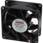 8006035272 MS9238H24B1+6-FHR, Fan Tubeaxial 24VDC Square - 92mm L x 92mm H Ball 166.7 CFM (4.67m³/min) 4 Wire Leads Hirschmann