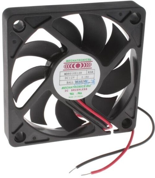 doc007786473 8006841048 MB6010X12B-RSR, Fan Tubeaxial 12VDC Square - 60mm L x 60mm H Ball 18.7 CFM (0.524m³/min) 2 Wire Leads Hirschmann — изображение 1