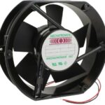 8005886132 MA1751E24B-FSR, Fan Tubeaxial 24VDC Rectangular/Rounded - 172mm L x 150mm H Ball 269.2 CFM (7.54m³/min) 2 Wire Leads Hirschmann