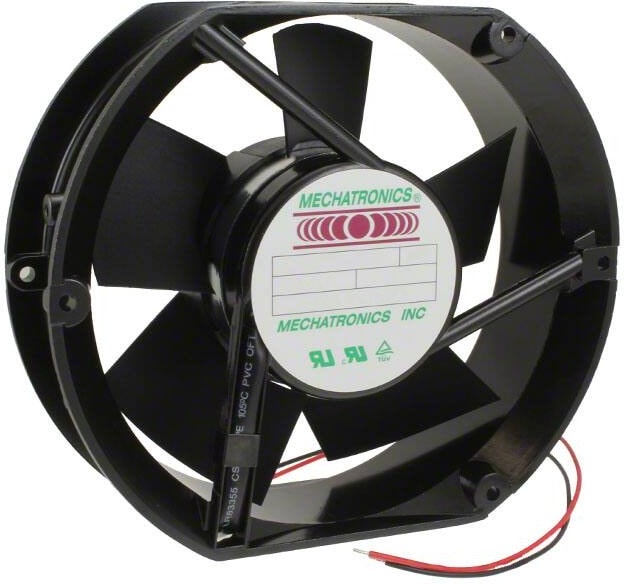 doc007786485 8005886132 MA1751E24B-FSR, Fan Tubeaxial 24VDC Rectangular/Rounded - 172mm L x 150mm H Ball 269.2 CFM (7.54m³/min) 2 Wire Leads Hirschmann — изображение 1