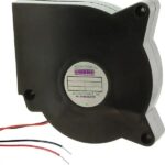 8006854188 B1232H12B-BSR-I832, Fan Blower 12VDC Square/Rounded - 120mm L x 120mm H Ball 28.0 CFM (0.784m³/min) 2 Wire Leads Hirschmann