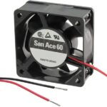 8006963362 9S0612H402, Fan Tubeaxial 12VDC Square - 60mm L x 60mm H Ball 20.5 CFM (0.574m³/min) 2 Wire Leads Hirschmann