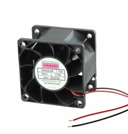 8006897041 ME6038L24B-FSR, Fan Tubeaxial 24VDC Square - 60mm L x 60mm H Ball 35.5 CFM (0.994m³/min) 2 Wire Leads Hirschmann