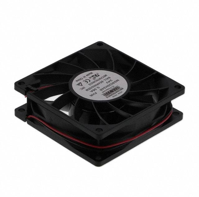doc007786705 8006923328 MS8025H24B-FHR-2EM, Fan Tubeaxial 24VDC Square - 80mm L x 80mm H Ball 70.5 CFM (1.97m³/min) 2 Wire Leads Hirschmann — изображение 1