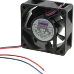 8006883896 F6025E24B2-RHR, Fan Tubeaxial 24VDC Square - 60mm L x 60mm H Ball 24.0 CFM (0.672m³/min) 3 Wire Leads Hirschmann
