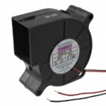 8006877350 B6025L12B-BSR, Fan Blower 12VDC Square/Rounded - 60mm L x 60mm H Ball 3.0 CFM (0.084m³/min) 2 Wire Leads Hirschmann