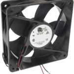 8005788781 19032489A, Fan Tubeaxial 12VDC Square - 120mm L x 120mm H Ball 102.0 CFM (2.86m³/min) 2 Wire Leads Hirschmann