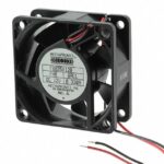 8005955252 F6025X12B2-RHR-EM, Fan Tubeaxial 12VDC Square - 60mm L x 60mm H Ball 28.0 CFM (0.784m³/min) 3 Wire Leads Hirschmann