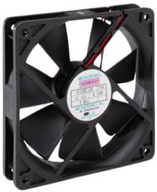 8006050568 G1225H12B4-FSR, Fan Tubeaxial 12VDC Square - 120mm L x 120mm H Ball 87.0 CFM (2.44m³/min) 2 Wire Leads Hirschmann