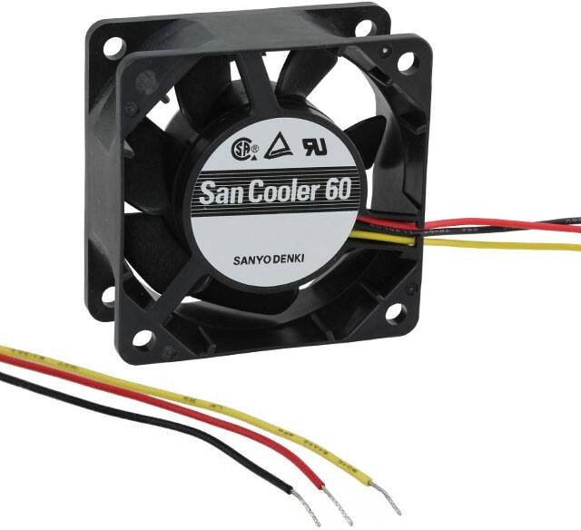 doc007787076 8006073737 9A0612G4011, Fan Tubeaxial 12VDC Square - 60mm L x 60mm H Ball 27.6 CFM (0.773m³/min) 3 Wire Leads Hirschmann — изображение 1