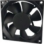 8005863234 FAD1-08025CHJW11-A, Fan Tubeaxial 12VDC Square - 80mm L x 80mm H Hydrodynamic 43.6 CFM (1.22m³/min) 2 Wire Leads Hirschmann