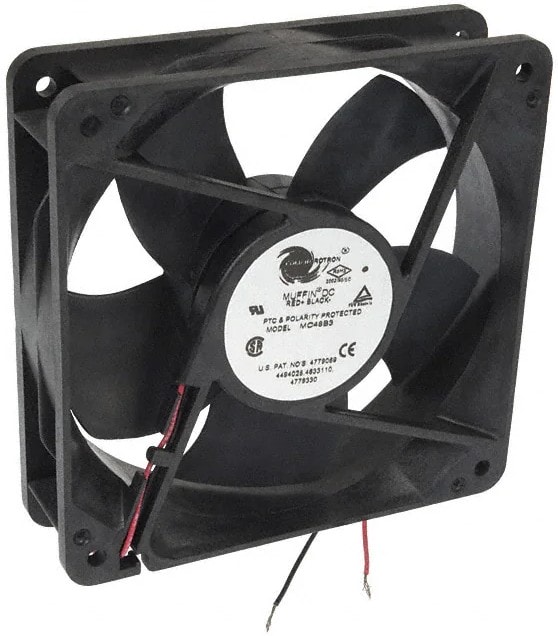 doc007787331 8005933528 19030573A, Fan Tubeaxial 48VDC Square - 120mm L x 120mm H Ball 102.0 CFM (2.86m³/min) 2 Wire Leads Hirschmann — изображение 1