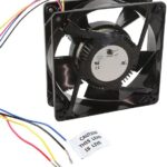 8005921000 17001172A, Fan Tubeaxial 48VDC Square - 127mm L x 127mm H Ball 150.0 CFM (4.20m³/min) 4 Wire Leads Hirschmann