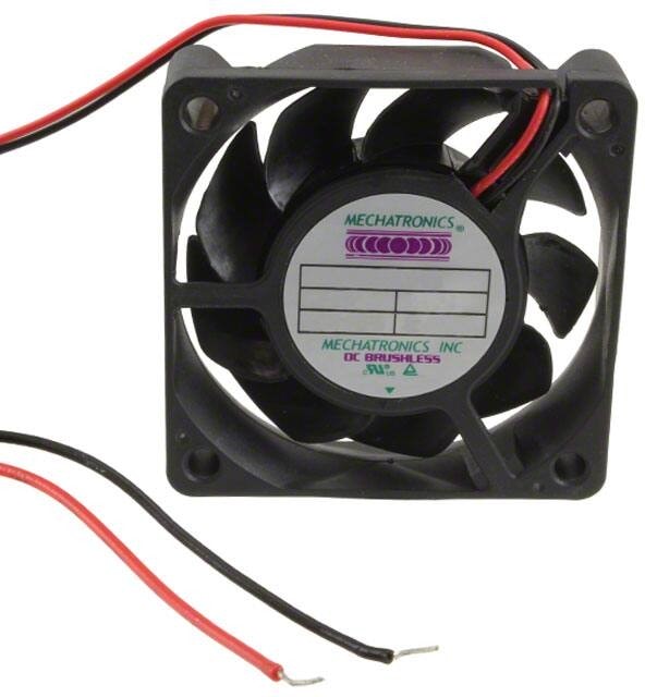 doc007787367 8006182351 G6015L12B-RHR, Fan Tubeaxial 12VDC Square - 60mm L x 60mm H Ball 14.0 CFM (0.392m³/min) 2 Wire Leads Hirschmann — изображение 1