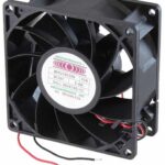 8006191168 MD9238E36B-FSR-CC, Fan Tubeaxial 36VDC Square - 92mm L x 92mm H Ball 110.6 CFM (3.10m³/min) 2 Wire Leads Hirschmann
