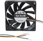 8006066131 109R0805M4D01, Fan Tubeaxial 5VDC Square - 80mm L x 80mm H Ball 29.3 CFM (0.820m³/min) 3 Wire Leads Hirschmann