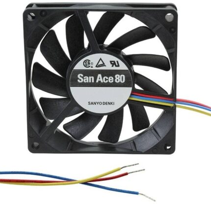 8005415218 109R0805M4D01, DC Fans Axial Fan, 80x80x25mm, 5VDC, 29.3CFM, 850mW, 23dBA, 3 Wire, Lock Rotor Sensor Hirschmann