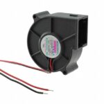 8005924429 B7530M12B-BSR, Fan Blower 12VDC Square/Rounded - 76mm L x 76mm H Ball 10.6 CFM (0.297m³/min) 2 Wire Leads Hirschmann