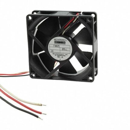 8005919669 F8025X12B3-FHR, Fan Tubeaxial 12VDC Square - 80mm L x 80mm H Ball 53.0 CFM (1.48m³/min) 2 Wire Leads Hirschmann