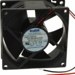 8005739481 FAD1-08032CBLW12, Fan Tubeaxial 12VDC Square - 80.5mm L x 80.5mm H Ball 39.6 CFM (1.11m³/min) 2 Wire Leads Hirschmann