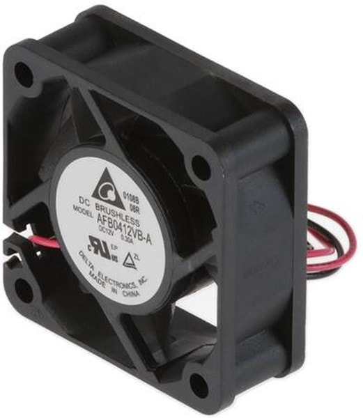doc007787737 8006122900 AFB0412VB-A, Fan Tubeaxial 12VDC Square - 40mm L x 40mm H Ball 15.2 CFM (0.426m³/min) 2 Wire Leads Hirschmann — изображение 1