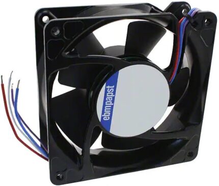 8005465565 622/2H3P, DC Fans Tubeaxial Fan, 60x60x25mm, 12VDC, 39.4CFM, Speed Signal/Open Collector Output Hirschmann