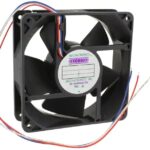 8006190467 G1238L12B1-FSR-TTL-EM, Fan Tubeaxial 12VDC Square - 119mm L x 119mm H Ball 107.0 CFM (3.00m³/min) 3 Wire Leads Hirschmann