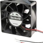 8006958311 9S0912L402, Fan Tubeaxial 12VDC Square - 92mm L x 92mm H Ball 29.3 CFM (0.820m³/min) 2 Wire Leads Hirschmann