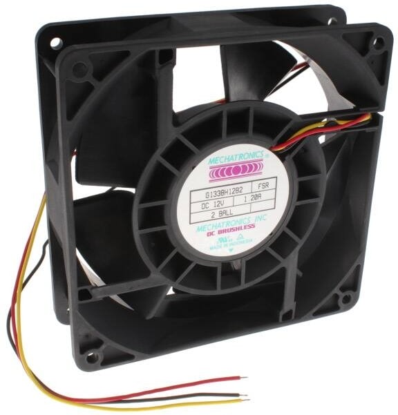 doc007788061 8005771560 G1338H12B2-FSR, Fan Tubeaxial 12VDC Square - 127mm L x 127mm H Ball 141.0 CFM (3.95m³/min) 3 Wire Leads Hirschmann — изображение 1