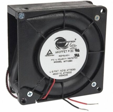 8005973392 19031102A, Fan Blower 24VDC Square - 80mm L x 80mm H Ball 15.0 CFM (0.420m³/min) 2 Wire Leads Hirschmann