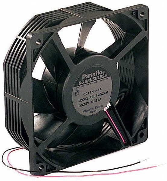 doc007788325 8007000879 FBL12G24M1A, Fan Tubeaxial 24VDC Square - 120mm L x 120mm H Hydro-wave (HWB) 86.5 CFM (2.42m³/min) 2 Wire Leads Hirschmann — изображение 1