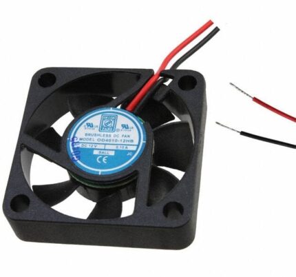 8005184031 OD4010-12HB, DC Fans DC Fan, 40x40x10mm, 12VDC, 7CFM, 0.1A, 25dBA, 6000RPM, Dual Ball, Lead Wires Hirschmann