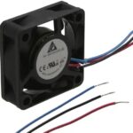 8006984860 ASB02512VHA-A76N, Fan Tubeaxial 12VDC Square - 25mm L x 25mm H Sleeve 3.4 CFM (0.095m³/min) 3 Wire Leads Hirschmann