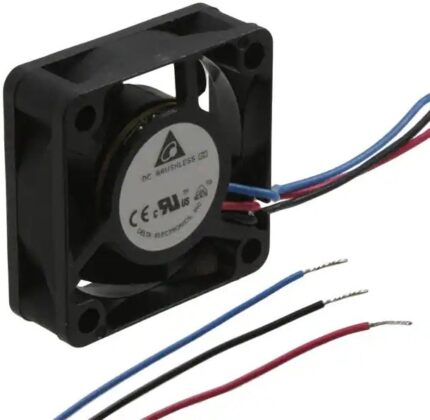 8006984860 ASB02512VHA-A76N, Fan Tubeaxial 12VDC Square - 25mm L x 25mm H Sleeve 3.4 CFM (0.095m³/min) 3 Wire Leads Hirschmann