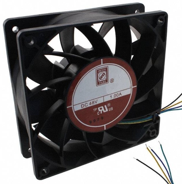 doc007788432 8005183992 OD1238-48HBVXC10A, DC Fans Vane Axial Fan, High Static Pressure, 120x120x38mm, 48VDC, Wire 24AWG, Tach/PWM Hirschmann — изображение 1