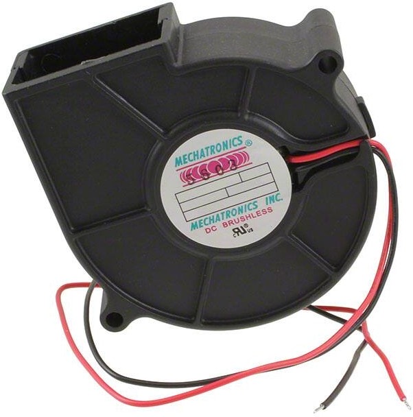 doc007788448 8006099434 B7530E24B-BSR, Fan Blower 24VDC Square/Rounded - 76mm L x 76mm H Ball 13.5 CFM (0.378m³/min) 2 Wire Leads Hirschmann — изображение 1